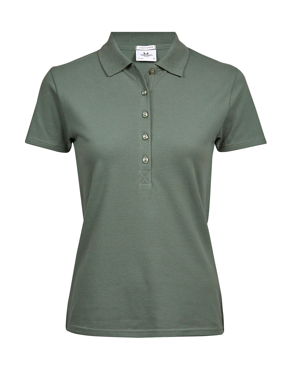 Luxuriöses Stretch-Polohemd für Damen - 061 - Blattgrün