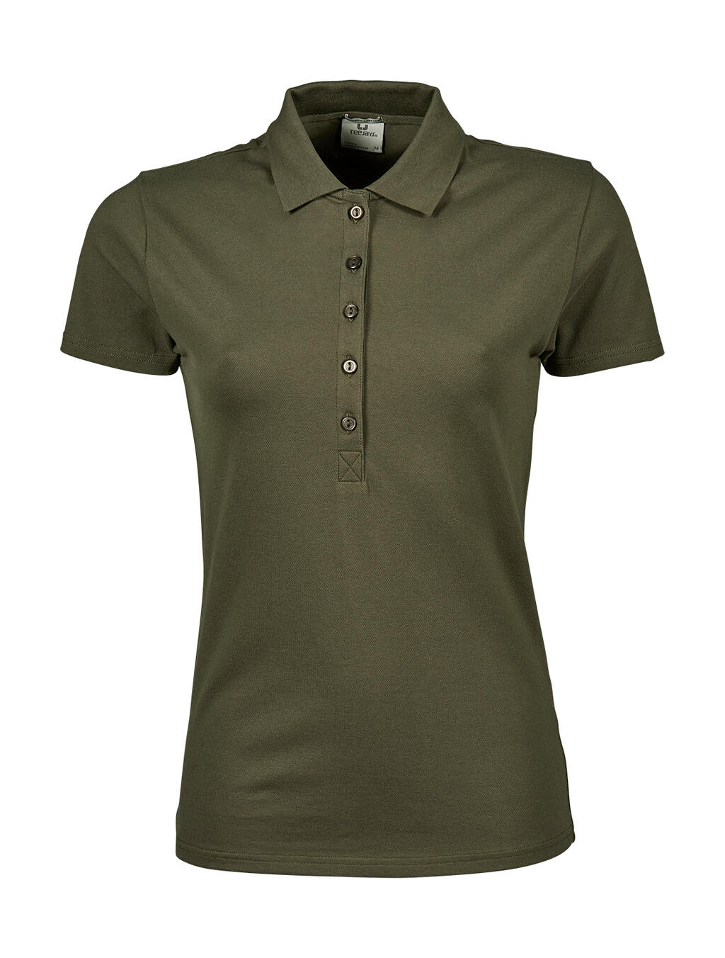 Luxuriöses Stretch-Polohemd für Damen - 006 - Olive