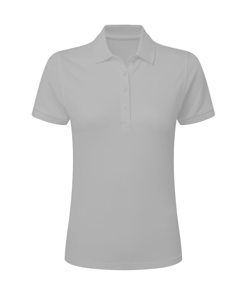 Stretch-Poloshirt für Damen ohne Markenetikett - LIGHT OXFORD