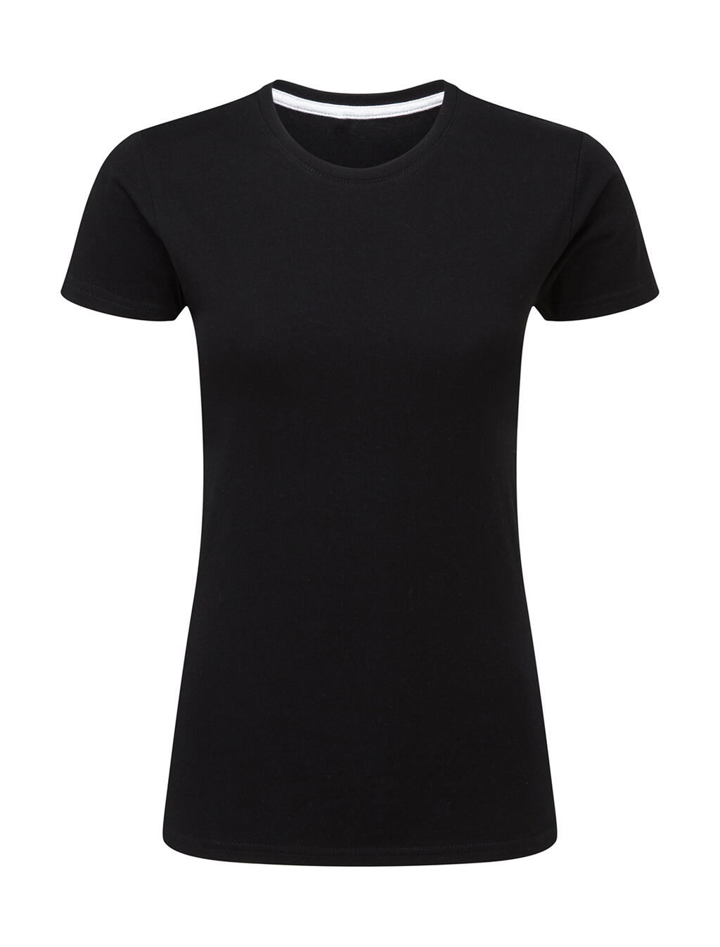Damen-T-Shirt mit Markenlogo (ohne Etikett) - 104 - DUNKELSCHWARZ