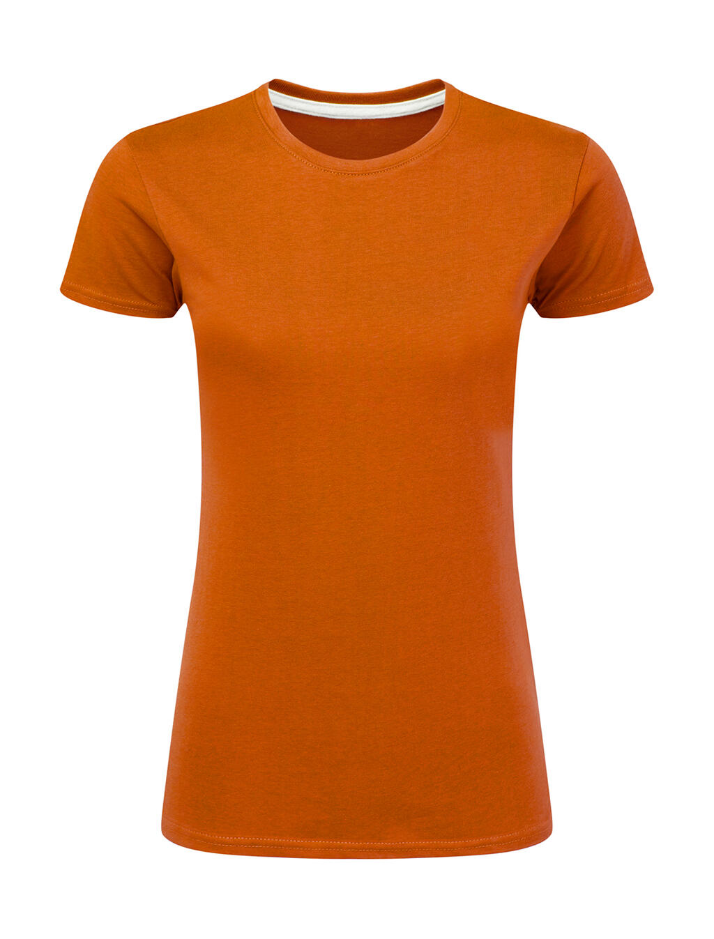 Damen-T-Shirt mit Markenlogo (ohne Etikett) - ORANGE