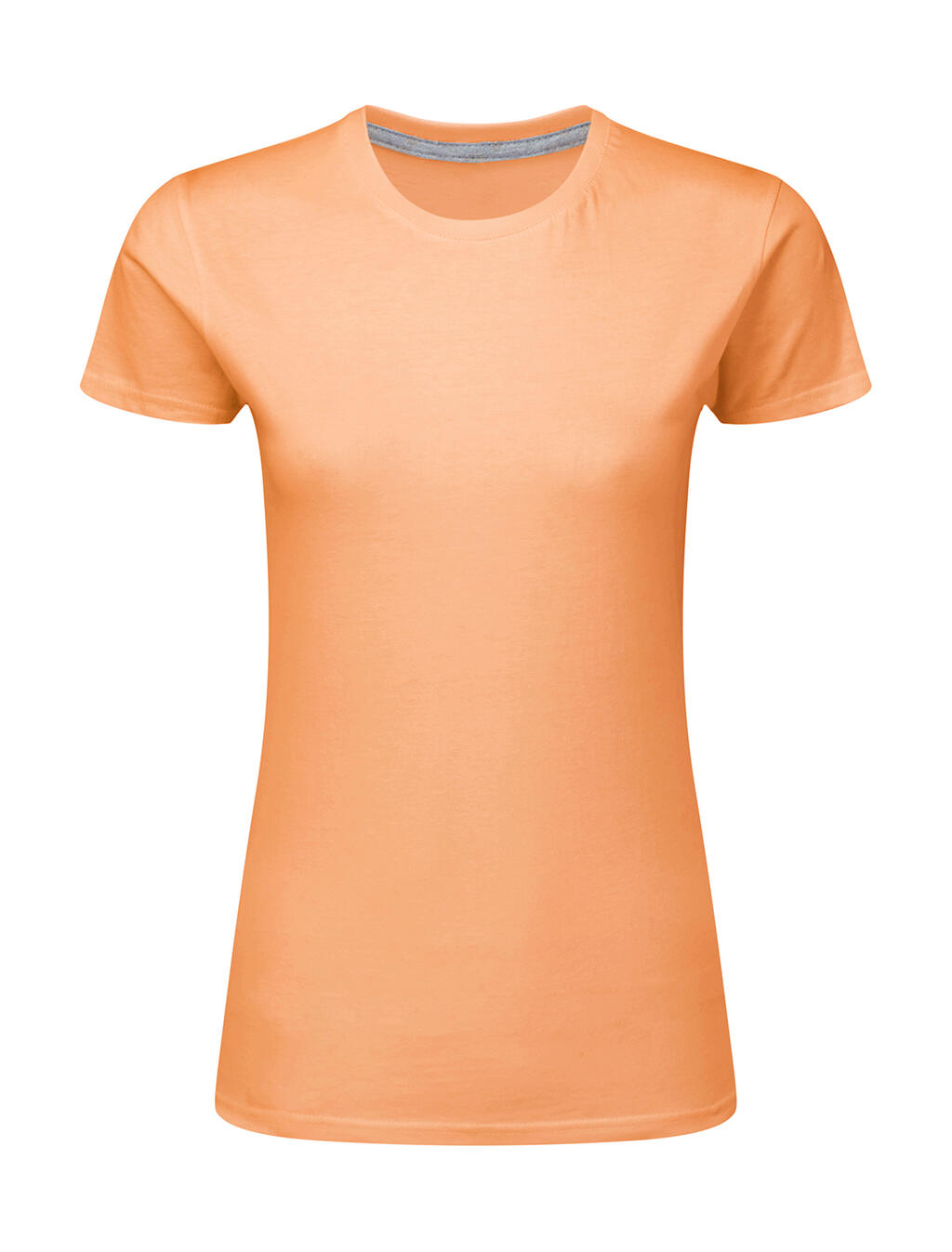Damen-T-Shirt mit Markenlogo (ohne Etikett) - 414 - Cantaloupe-Melone