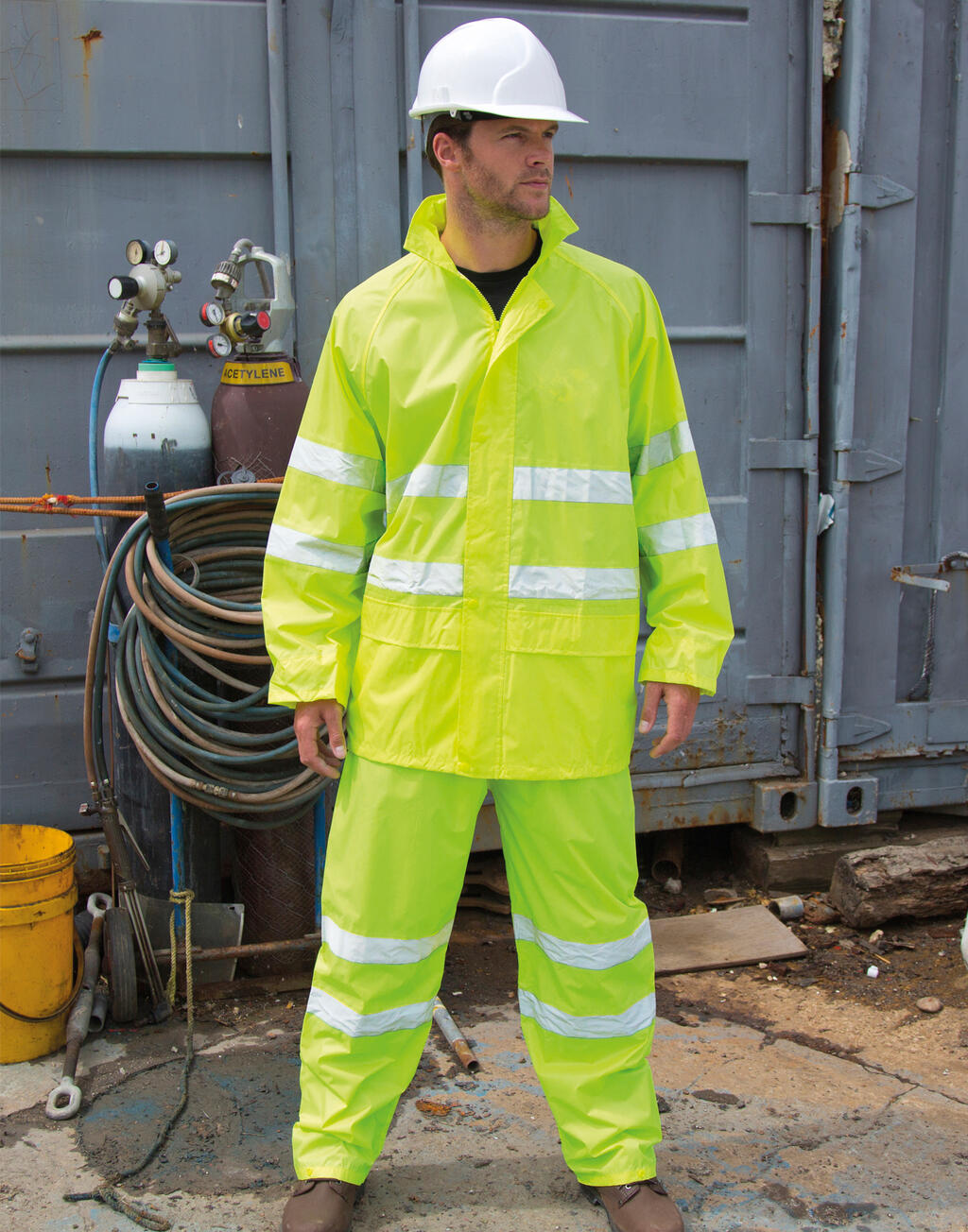 wasserdichter Hi-Vis-Anzug