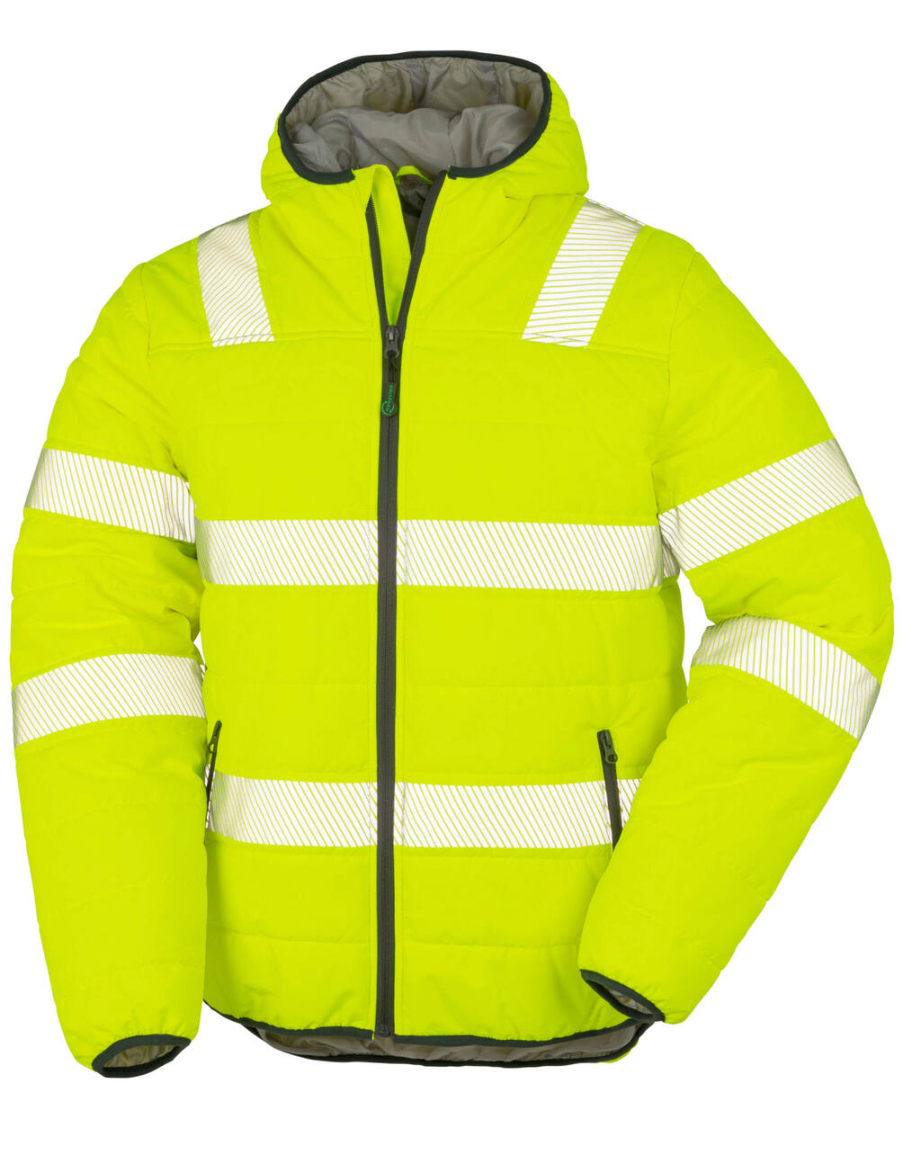 Gepolsterte Sicherheitsjacke aus recyceltem Ripstop-Gewebe - 394 – Fluoreszierendes Gelb
