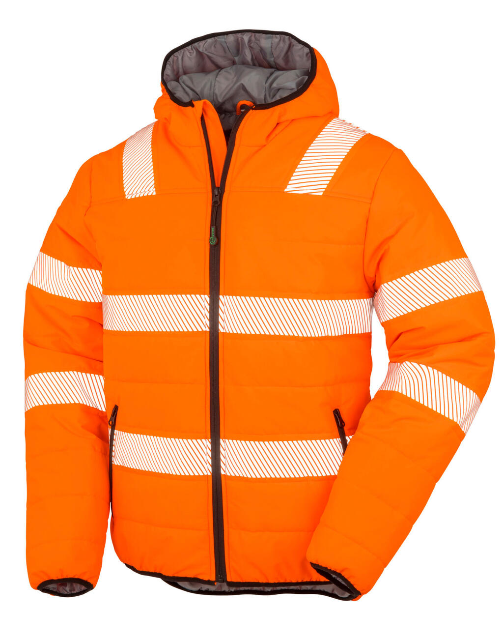 Gepolsterte Sicherheitsjacke aus recyceltem Ripstop-Gewebe - FLOR - Flo Orange