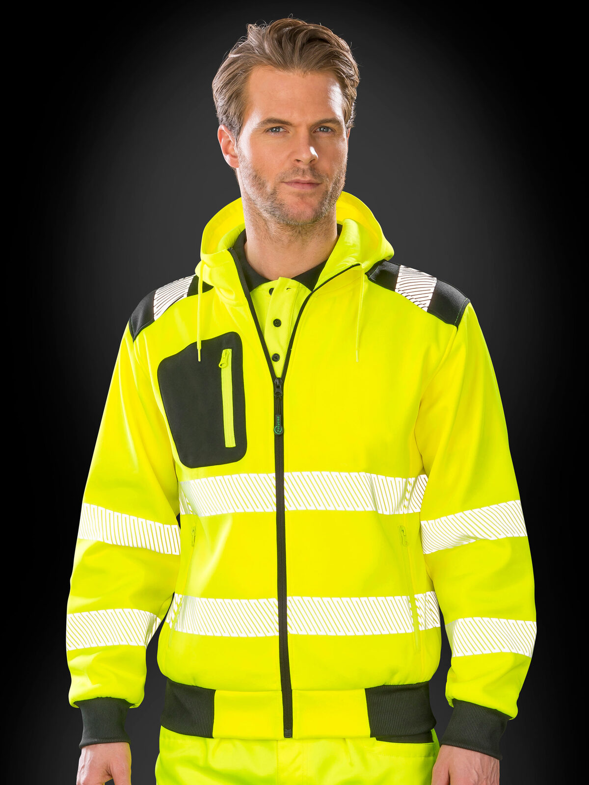 Recycelter Sicherheitshoodie mit Reißverschluss