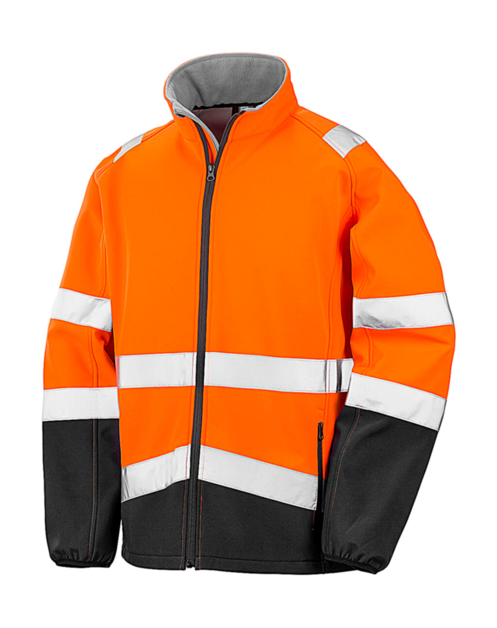 Softshell-Drucksicherheit - 478 - Fluoreszierendes Orange-Schwarz