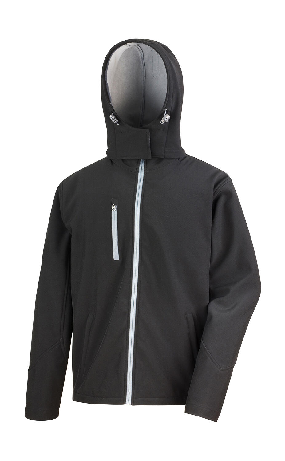 TX Performance Softshelljacke mit Kapuze - BKGY - Schwarz-Grau