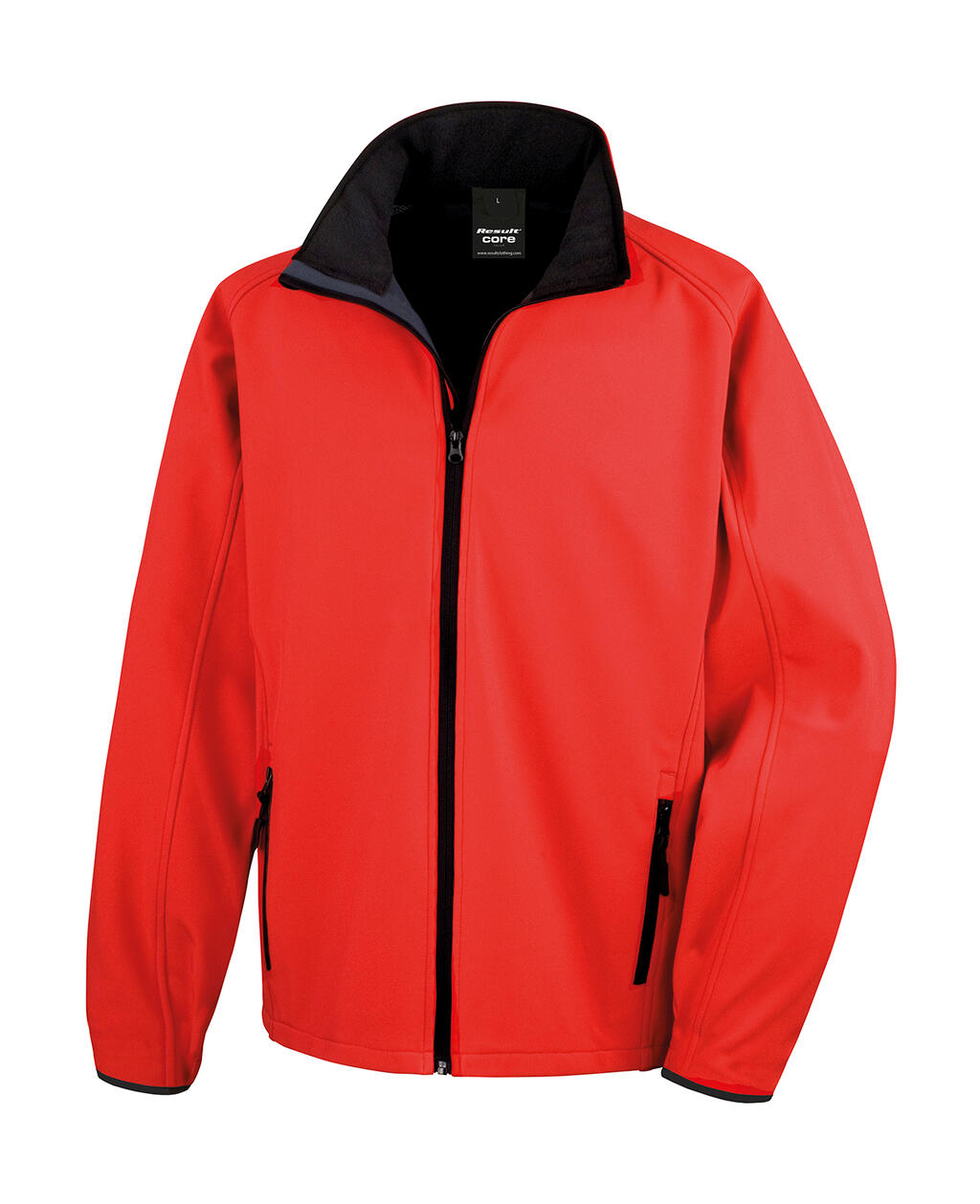Bedruckbare Softshelljacke - Rot/Schwarz