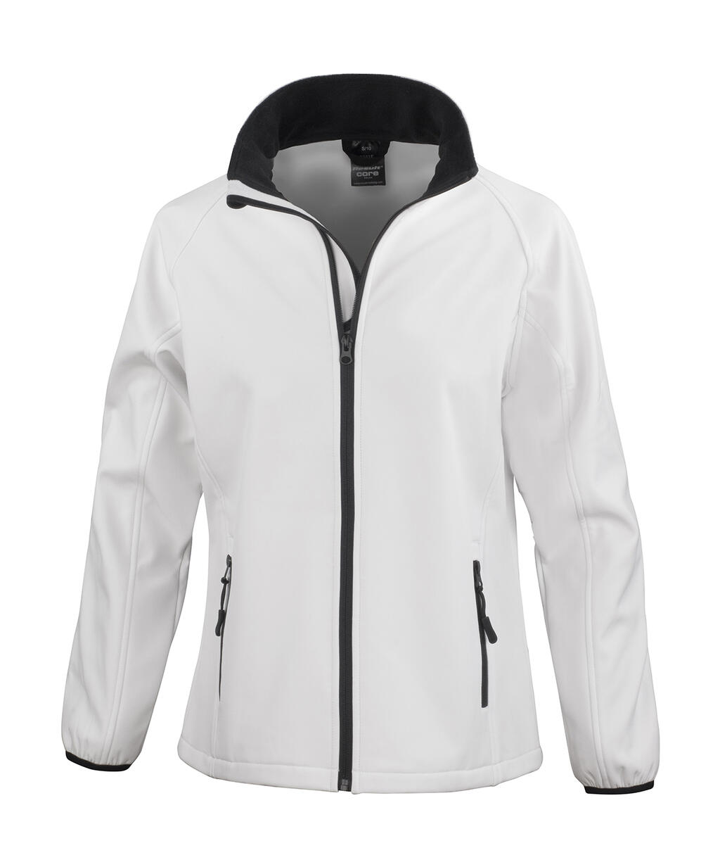 Bedruckbare Softshelljacke für Damen - 056 - WEISS-SCHWARZ