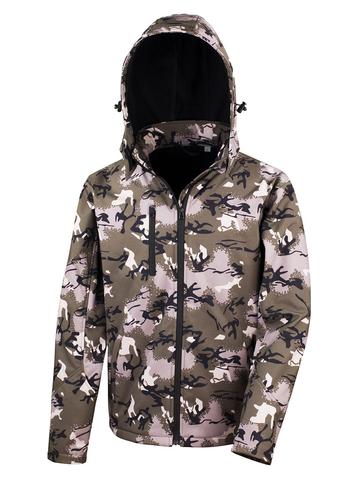 Camo TX Performance Softshell-Jacke mit Kapuze - CAMG - CAMO GREEN