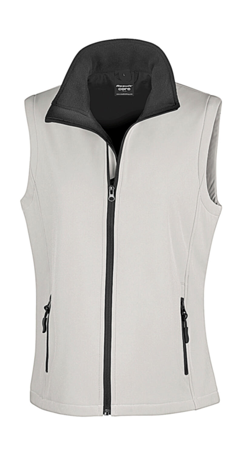 Bedruckbare Softshellweste für Damen - 056 - Schwarz