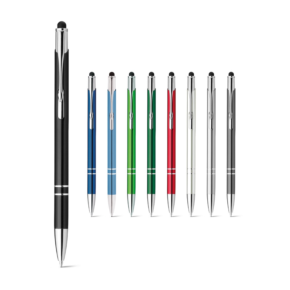 GALBA. Kugelschreiber aus Aluminium mit Touch-Spitze und Clip.