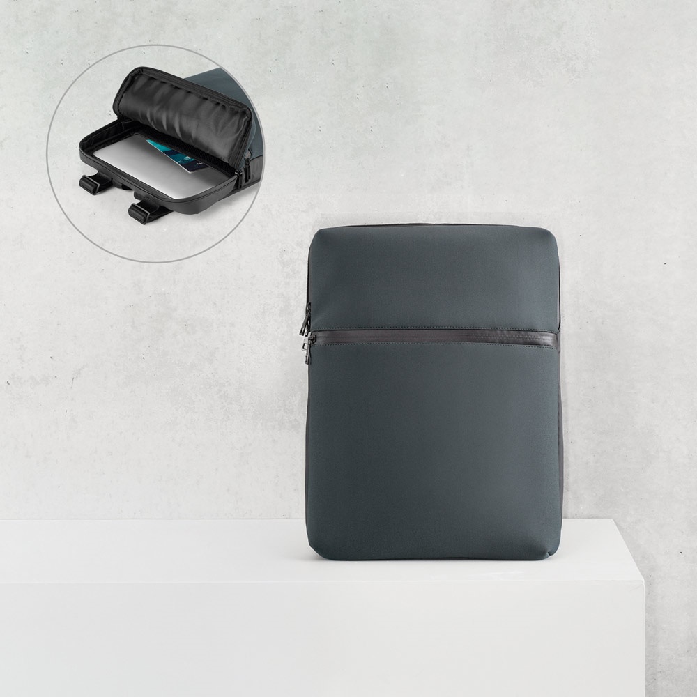 URBAN BACKPACK. 14" Laptop-Rucksack aus Softshell und gewachstem Canvas.