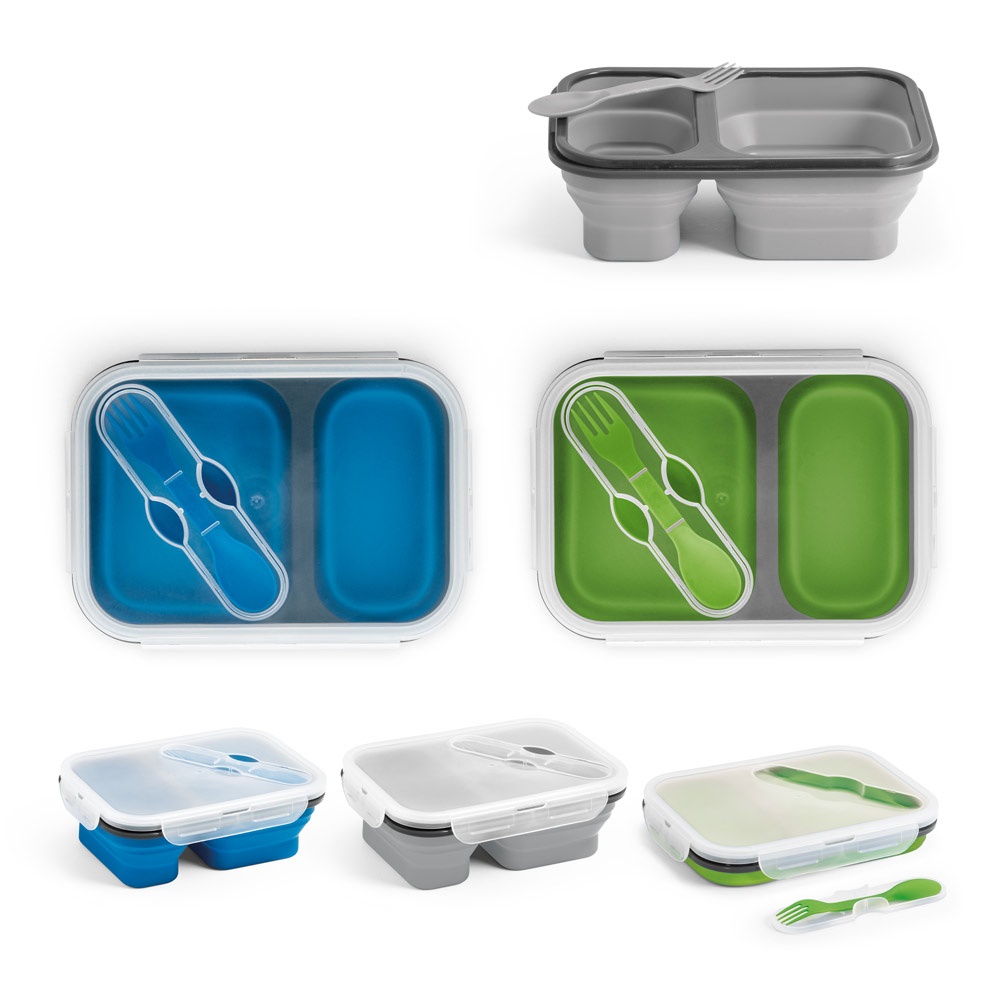 DILL. Lunchbox. Luftdichter Behälter aus Silikon und PP (480 und 760 ml)