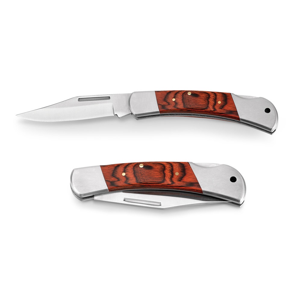 FALCON II. Taschenmesser aus Edelstahl und Holz.