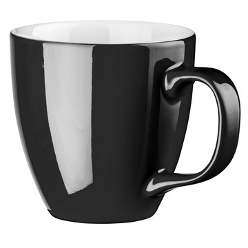 PANTHONY. 450 ml hydroglasierter Porzellanbecher. - 103 - Schwarz