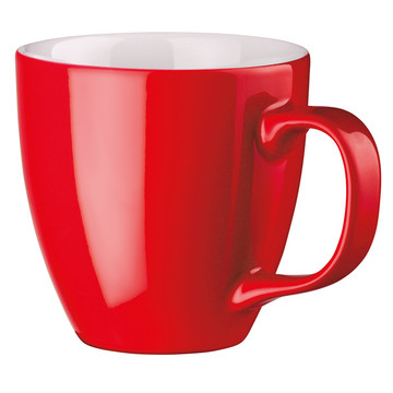 PANTHONY. 450 ml hydroglasierter Porzellanbecher. - 105 - Rot