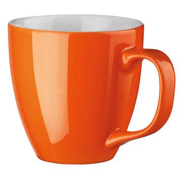PANTHONY. 450 ml hydroglasierter Porzellanbecher. - 128 - Orange