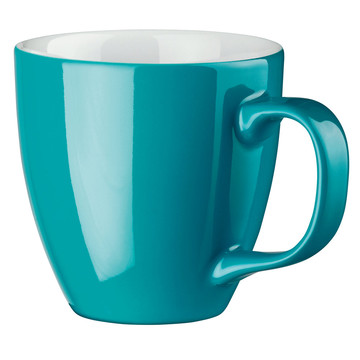PANTHONY. 450 ml hydroglasierter Porzellanbecher. - 144 - Türkis