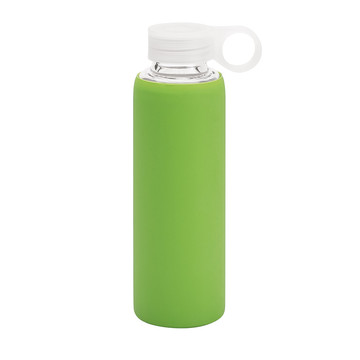 DHABI. 380 ml Sport-Trinkflasche aus Borosilikatglas. - 119 - Hellgrün