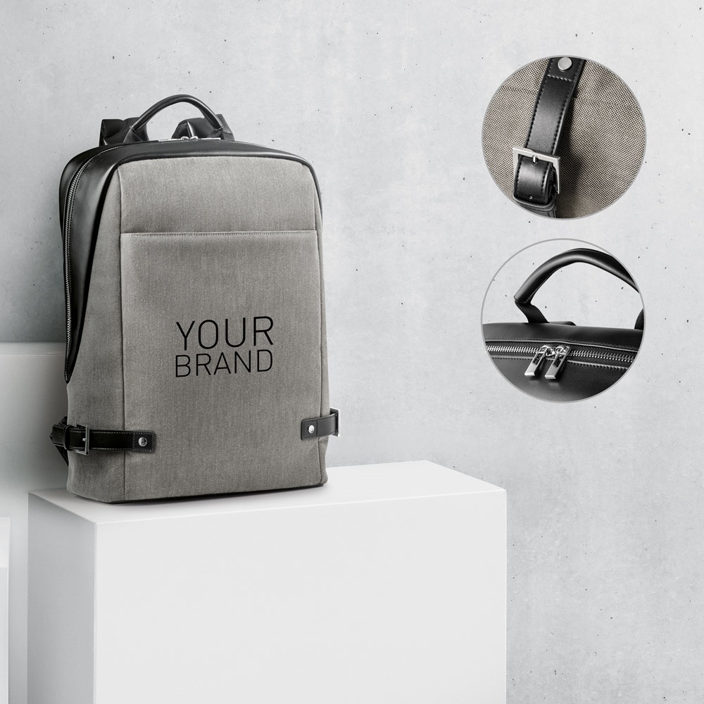DIVERGENT BACKPACK II. 15'6" Laptop-Rucksack aus Stoff und PU.