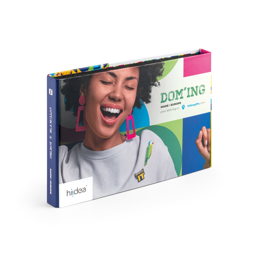 PIN & DOMING SHOWCASE. 2-in-1 Pin and Doming Sampler