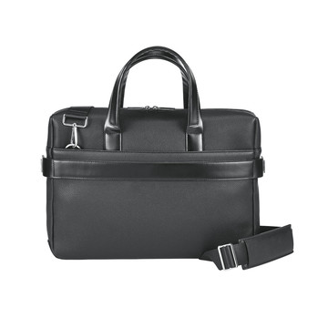 EMPIRE SUITCASE II. Executive 15,6" Laptop-Aktentasche aus Kunstleder. - 103 - Schwarz