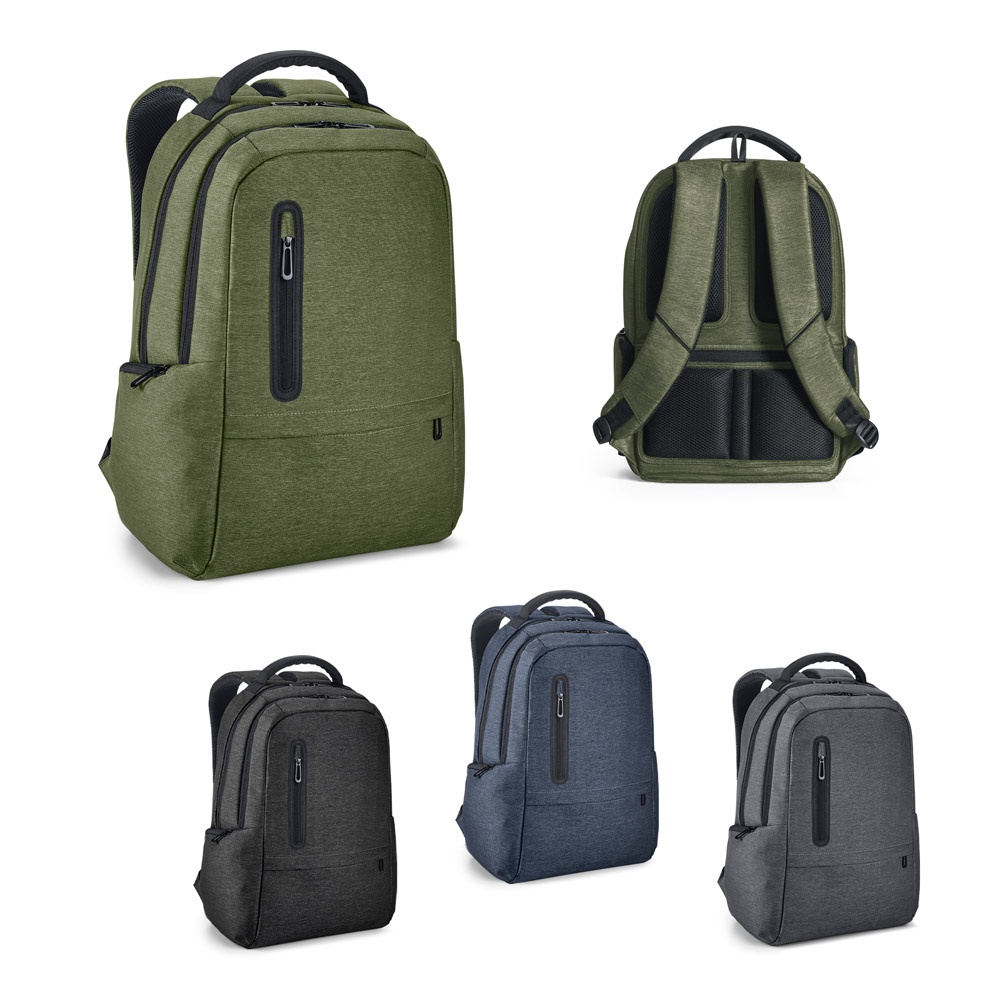 BOSTON. Wasserdichter 17"-Laptop-Rucksack aus zweifarbigem Nylon.
