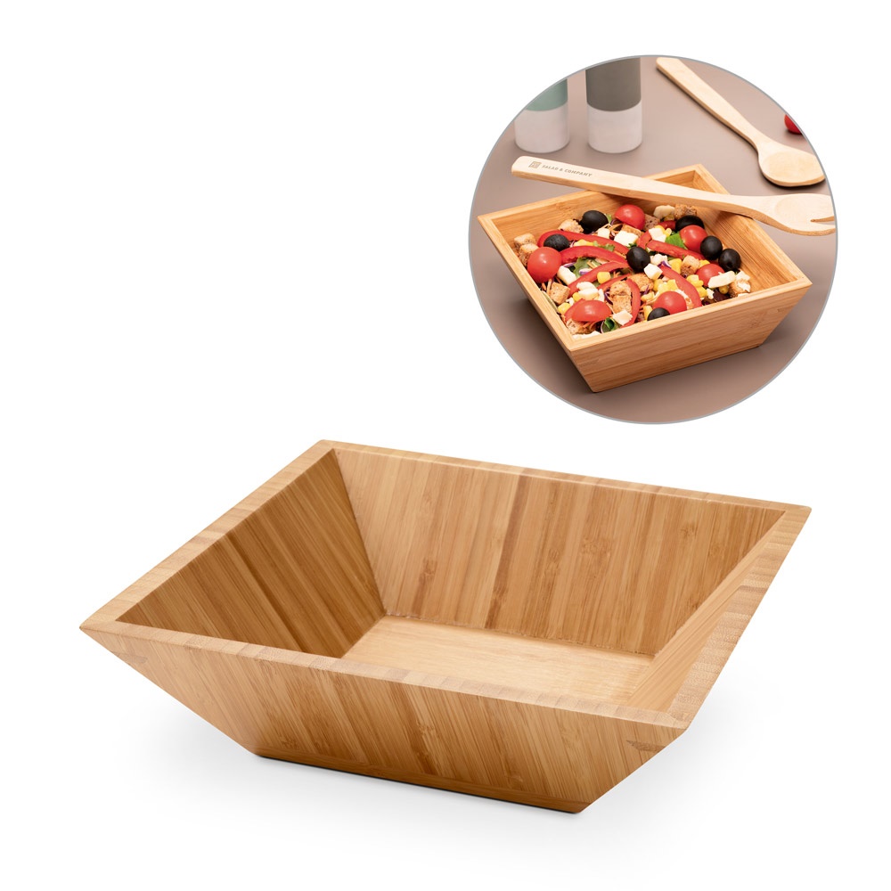 Pfeffer. Bambus-Salatschüssel