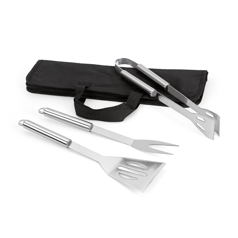 SOARES. 3-teiliges Grillset aus Edelstahl.