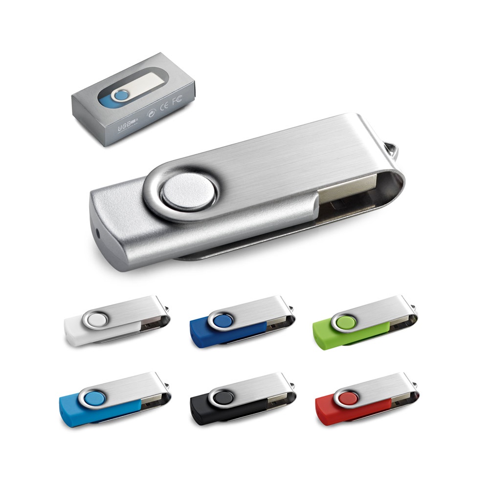 CLAUDIUS 4GB. 4GB USB-Stick mit Metallclip.