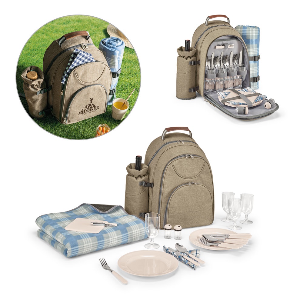 VILLA. Isolierter Picknickrucksack aus recyceltem 600D-Polyester mit hoher Dichte.