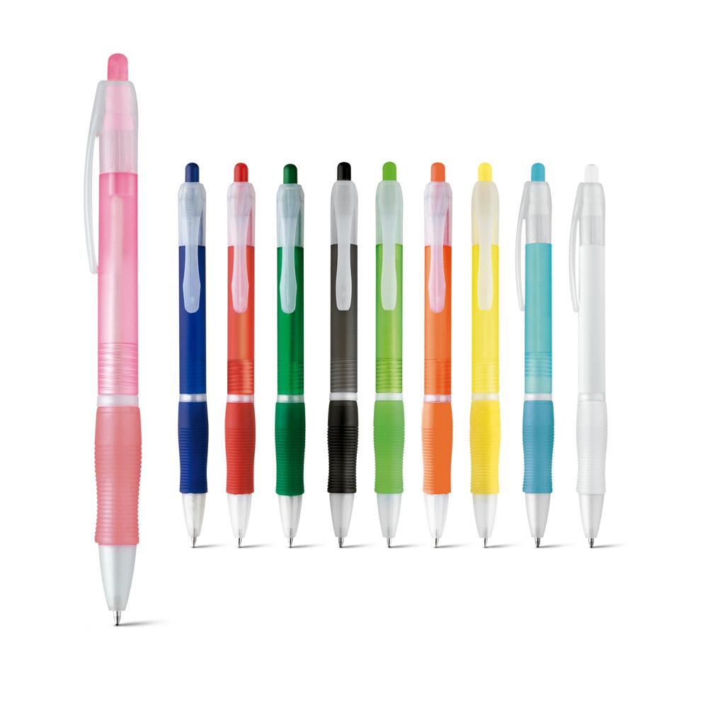 SLIM BK. ABS-Kugelschreiber mit rutschfester Oberfläche