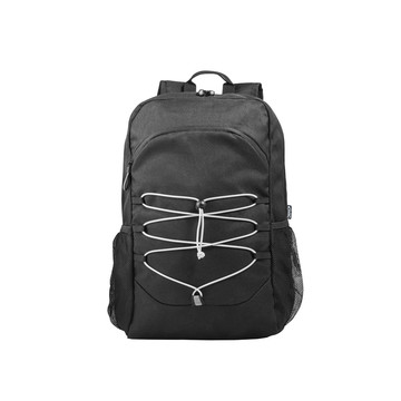 DELFOS RUCKSACK. Laptop-Rucksack aus recyceltem 300D-Polyester und recyceltem 600D-Polyester mit reflektierenden Elementen. - 103 - Schwarz