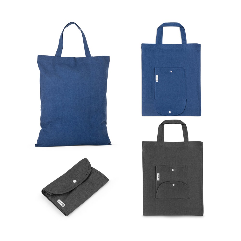Siena. Faltbare Tasche aus Baumwolle (50 %), recycelter Baumwolle (30 %) und Polyester (20 % rPET) (140 g/m²).