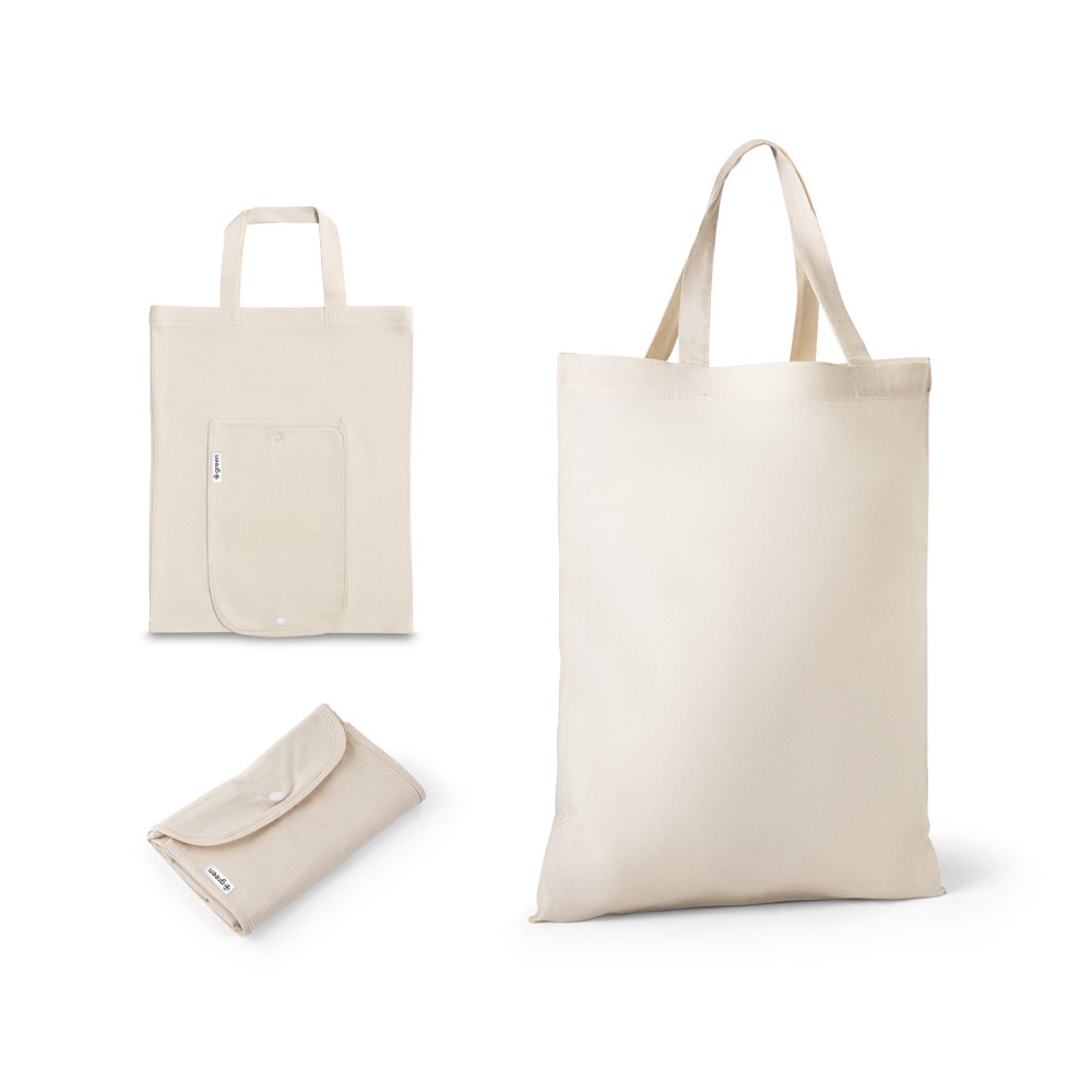 BEIRUT. Faltbare Tragetasche aus Baumwolle (50 %), recycelter Baumwolle (30 %) und Polyester (20 % rPET) (140 g/m²)