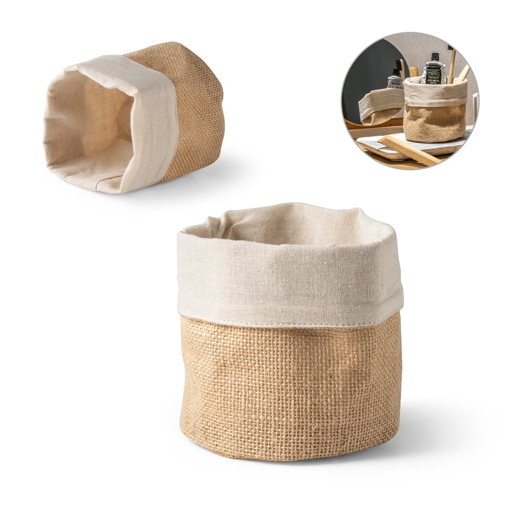 DUCASSE. Mehrzwecksack aus Jute (260 g/m²) und Baumwolle (120 g/m²).