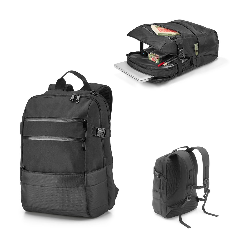 ZIPPERS BPACK. 15,6" Laptop-Rucksack aus 300D Polyester und 840D Jacquard.