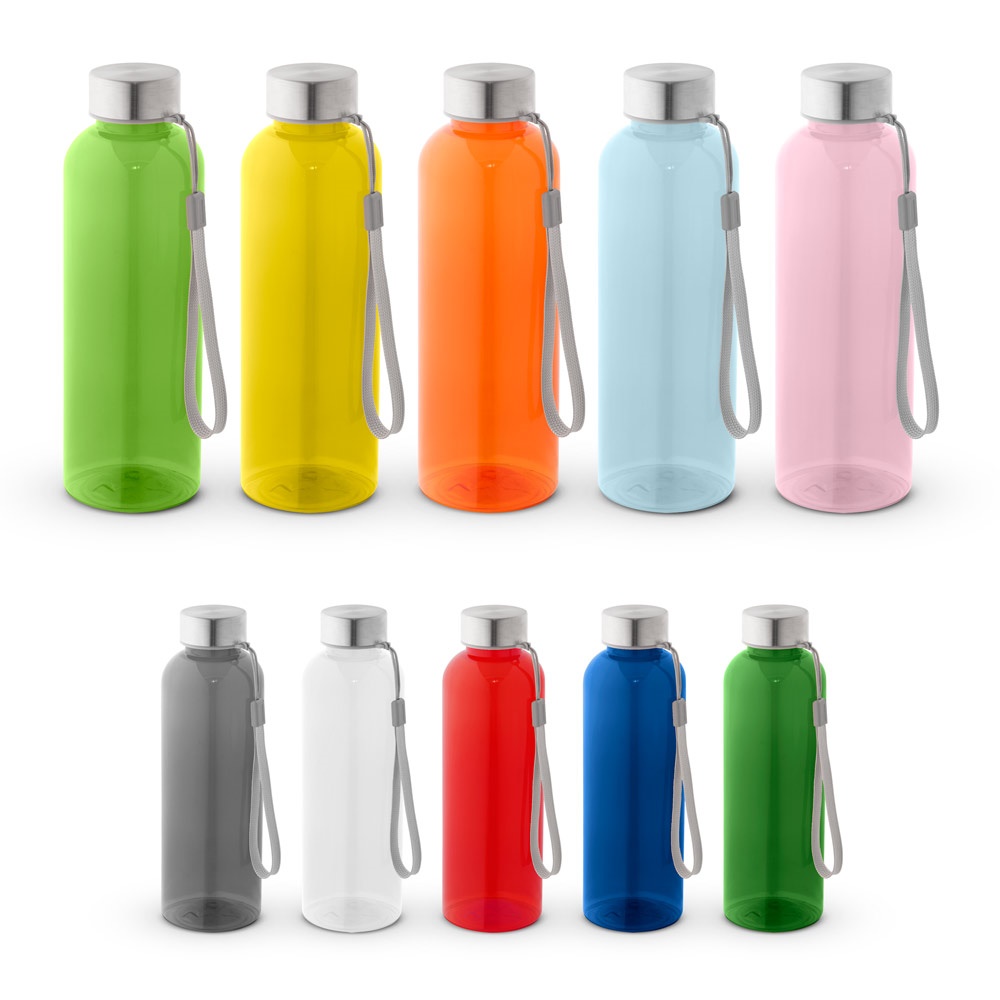 ENDERS M. Wasserflasche aus recyceltem PET (100 % rPET), transparent mit glänzender Oberfläche, 600 ml