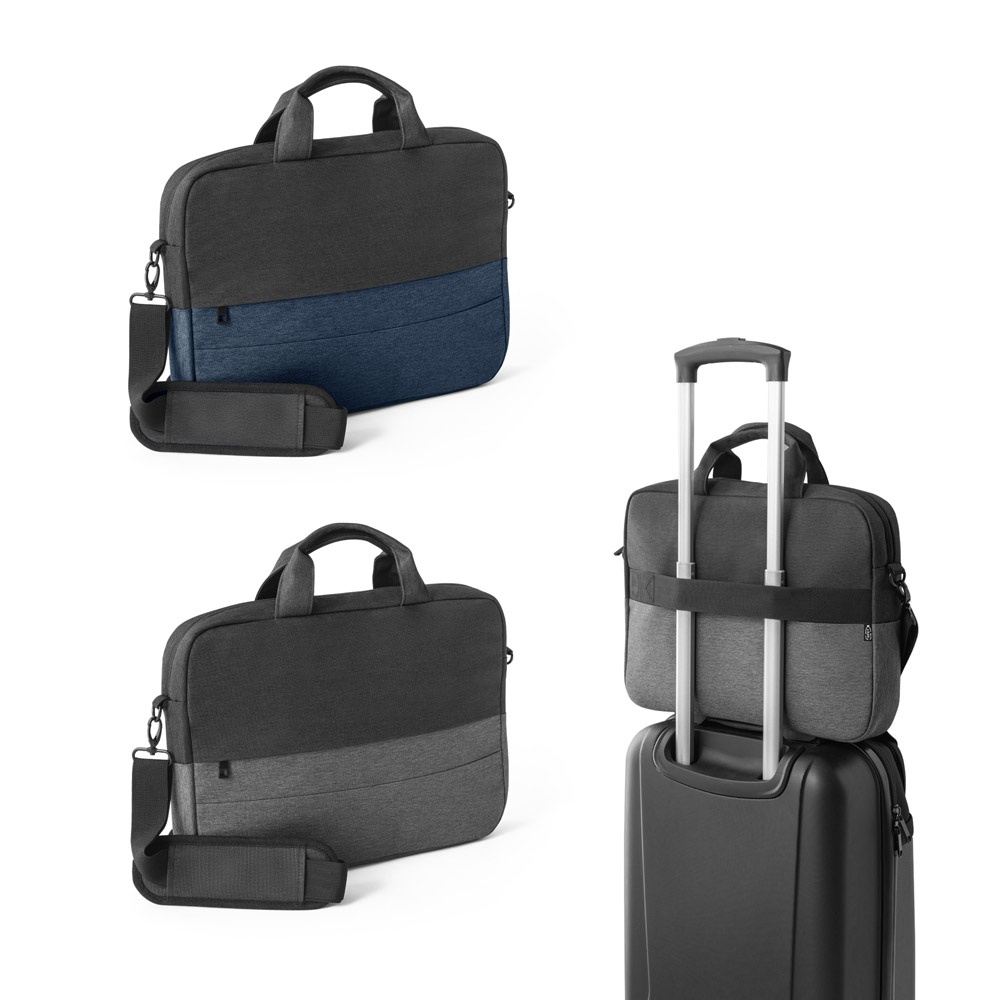 GENUA. Gepolsterte 15"-Laptoptasche aus hochdichtem 600D-Recycling-Polyester.