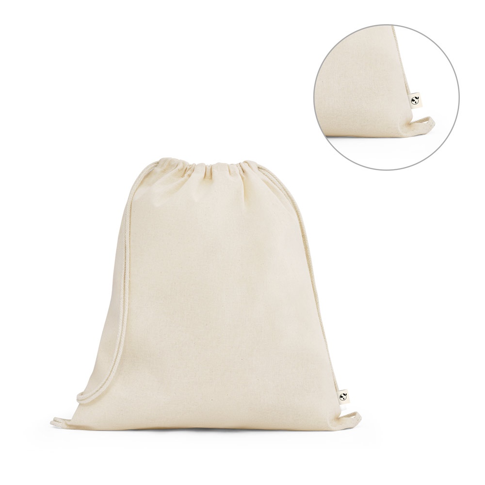 BELIZE. Rucksack mit Kordelzug aus 100 % Bio-Baumwolle (140 g/m²)