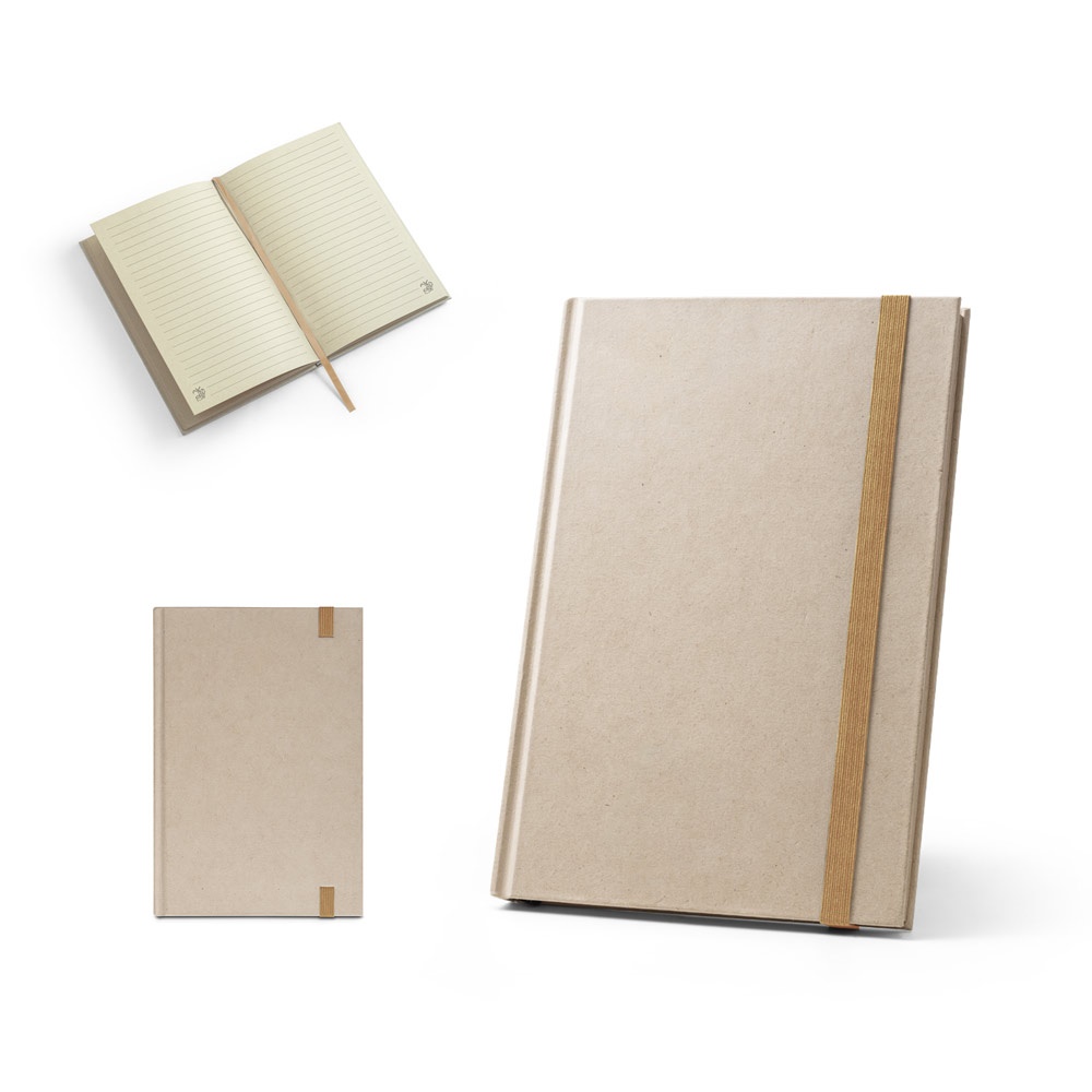 DICKINSON. A5 Notizbuch mit festem Einband aus Zuckerrohrpapier (80% Zuckerrohr) mit linierten Seiten.