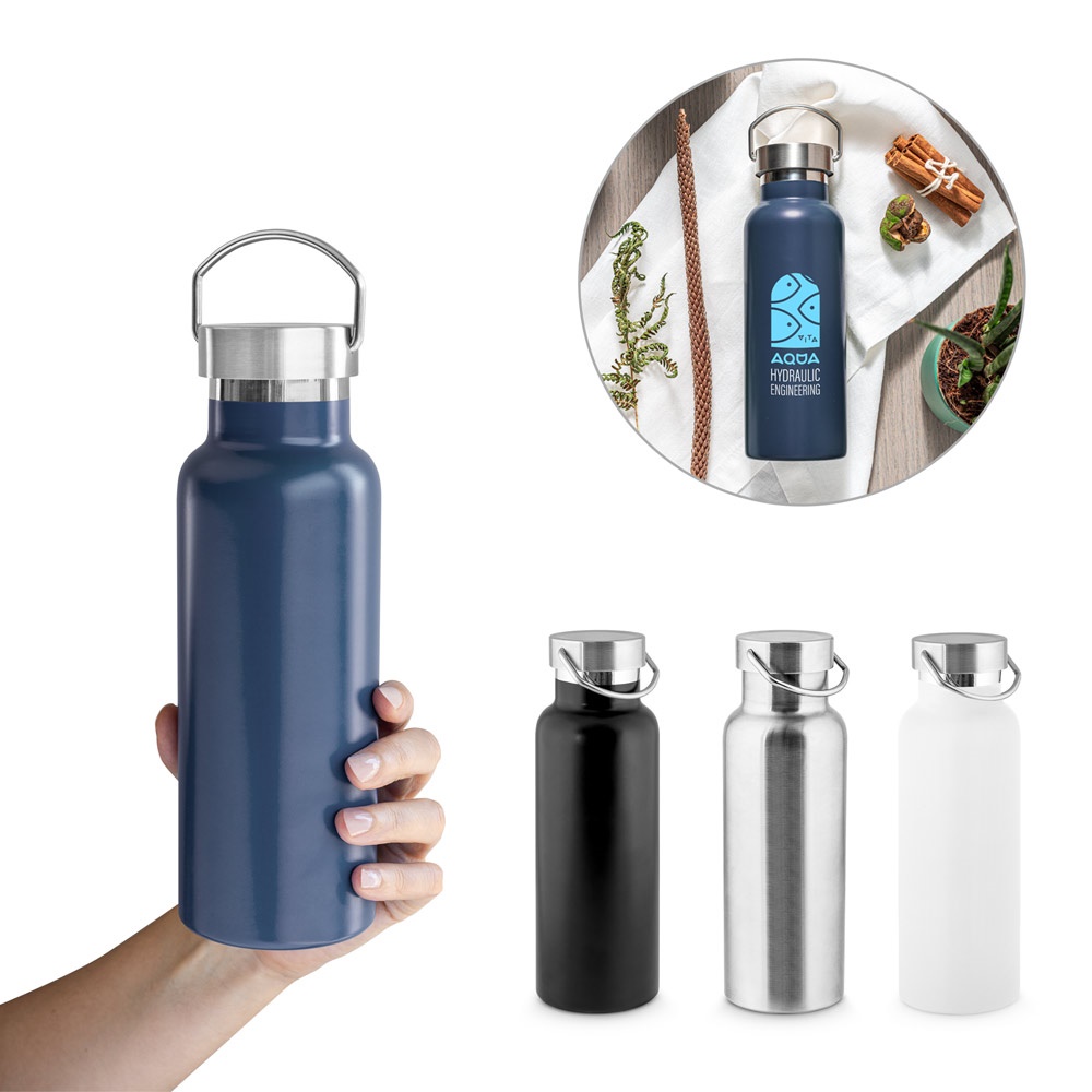 DUPLANTIS. Edelstahl-Trinkflasche (36 % recycelt) mit doppelwandiger Isolierung, 810 ml.