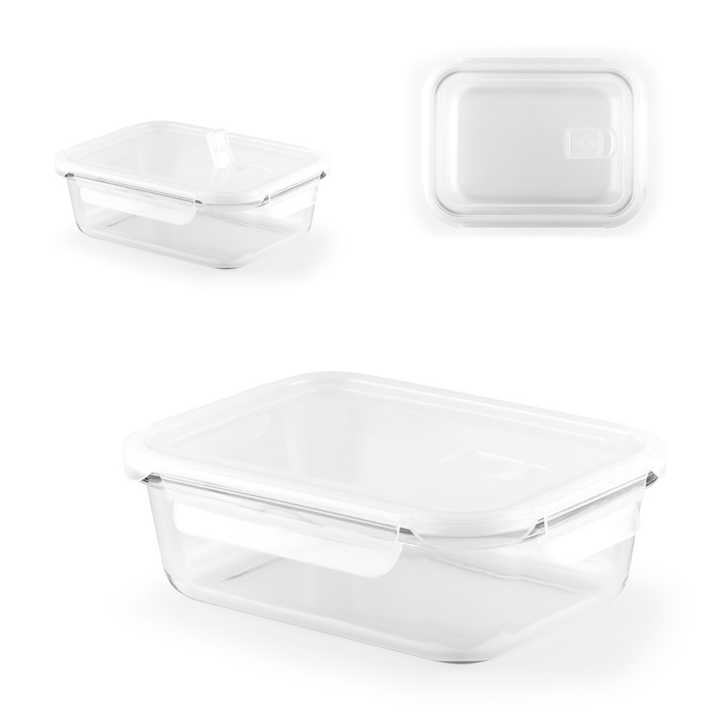 QUORIN. Lunchbox. Luftdichter Behälter aus Borosilikatglas, 1 l.