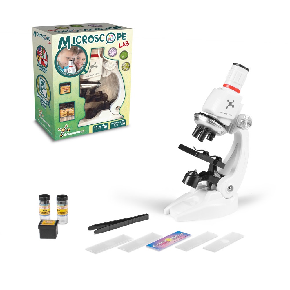 Mikroskop. Lernspiel für Kinder.