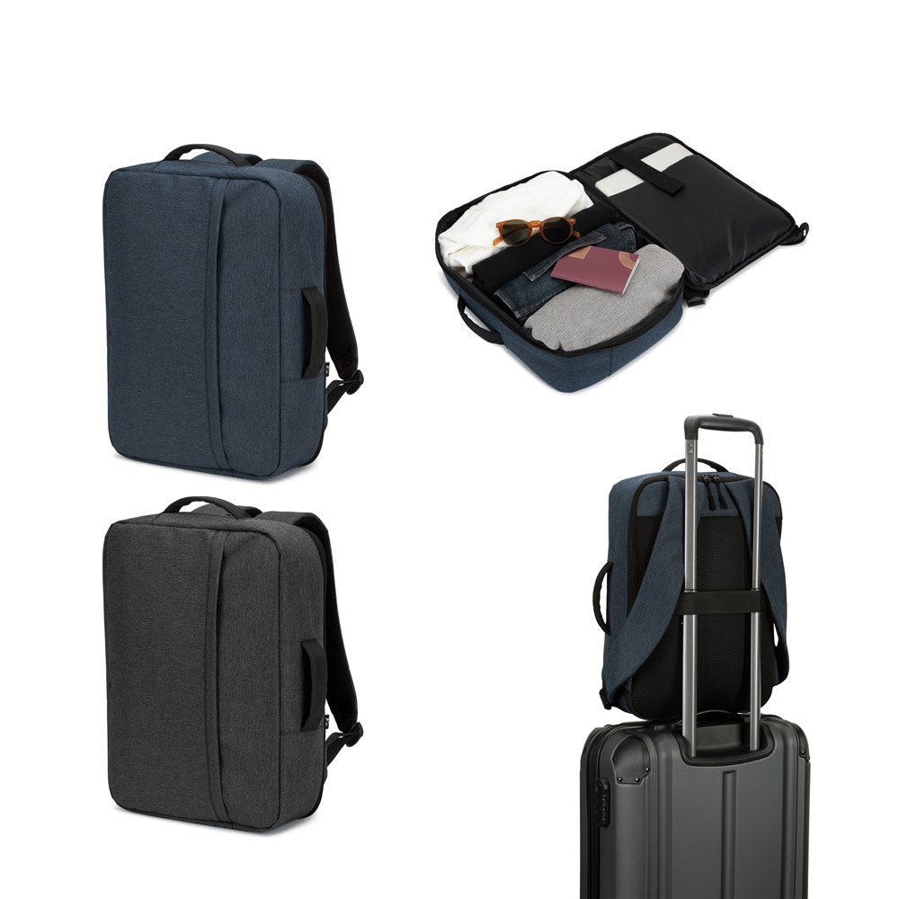 NIAMEY. 15,6"-Laptop-Rucksack aus hochdichtem, recyceltem 300D-Polyester