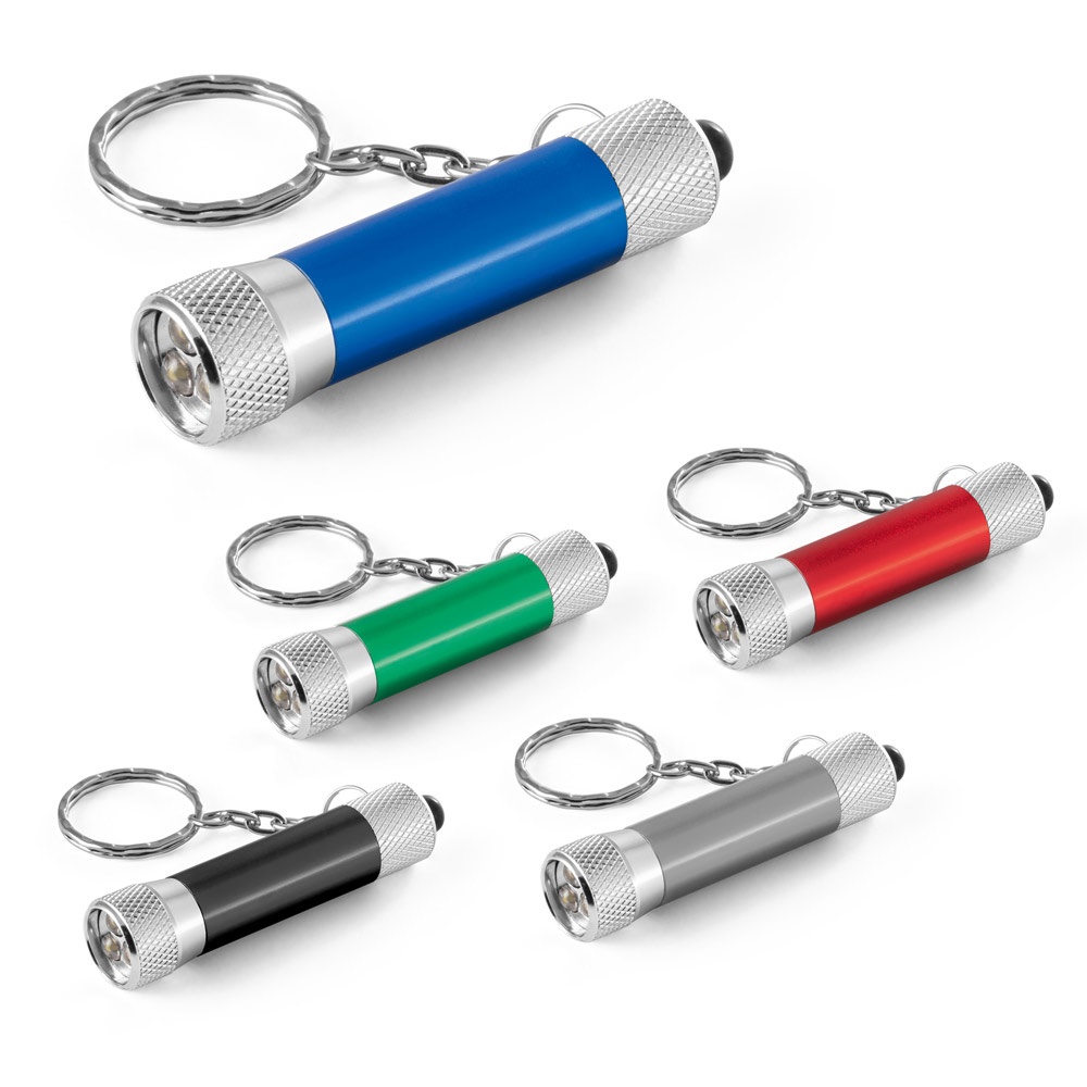 LERGAN. Schlüsselanhänger aus Aluminium mit 3 LED-Leuchten.