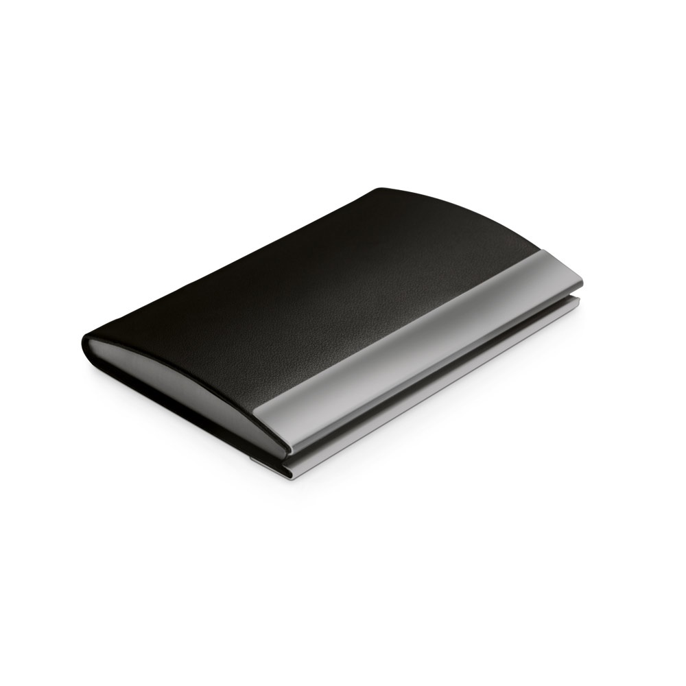 SANDLER. Kartenetui aus Metall und PU.