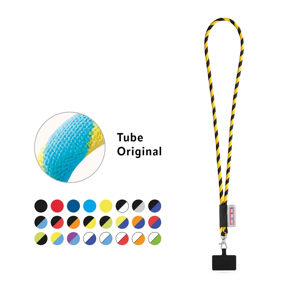 GOSPORT. SET Lanyard Tube Long (Ø 7 mm) mit 9-mm-Karabinerhaken und Handyhalterung